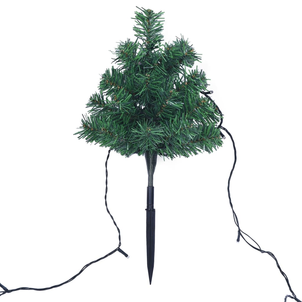 Tuinpadkerstbomen 6 St Met Te Led's 45 Cm Pvc