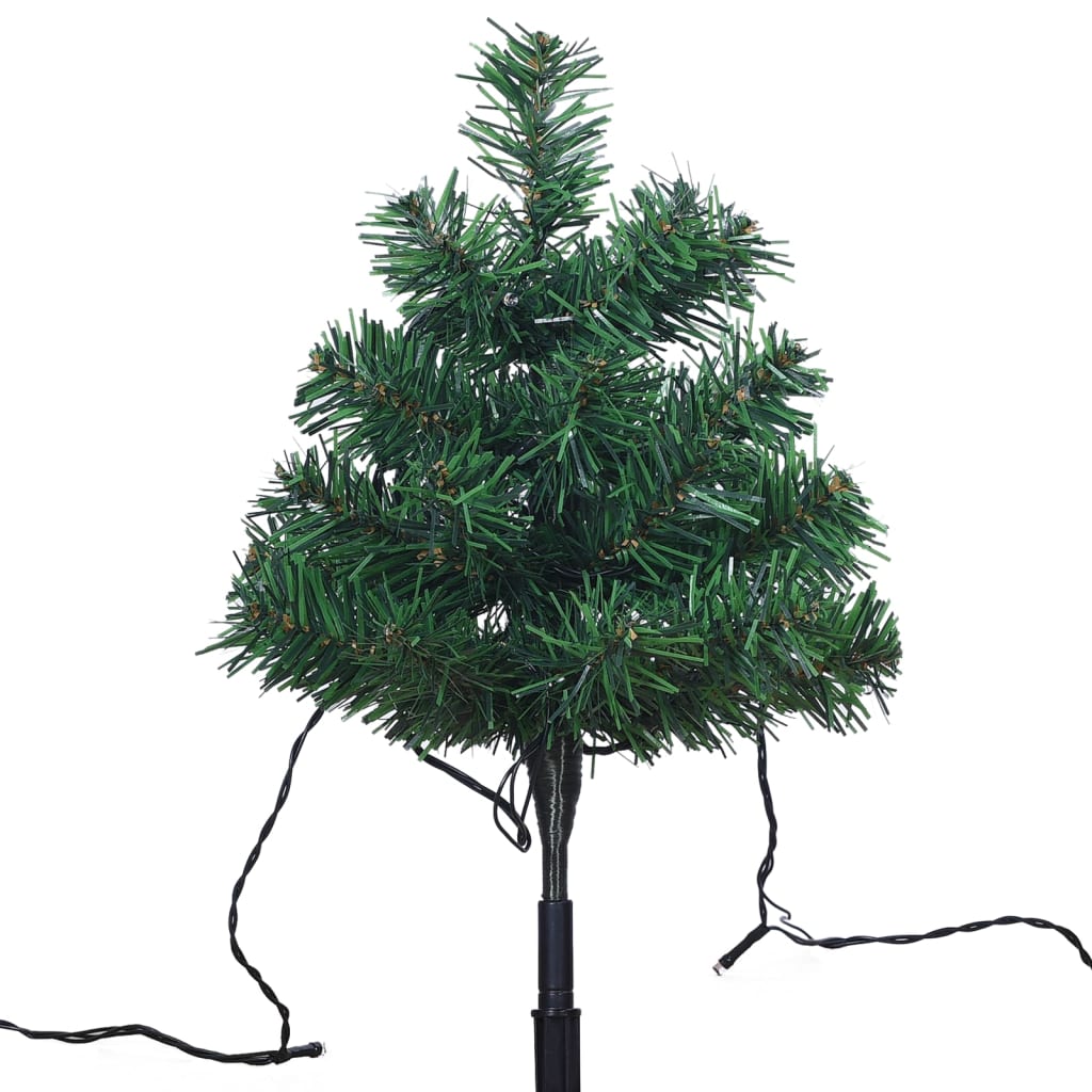 Tuinpadkerstbomen 6 St Met Te Led's 45 Cm Pvc