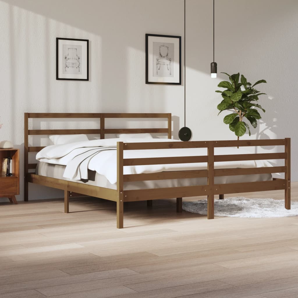 Bedframe Massief Grenenhout