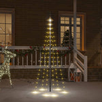 Vlaggenmast Kerstboom 732 Led's Meerkleurig 500 Cm
