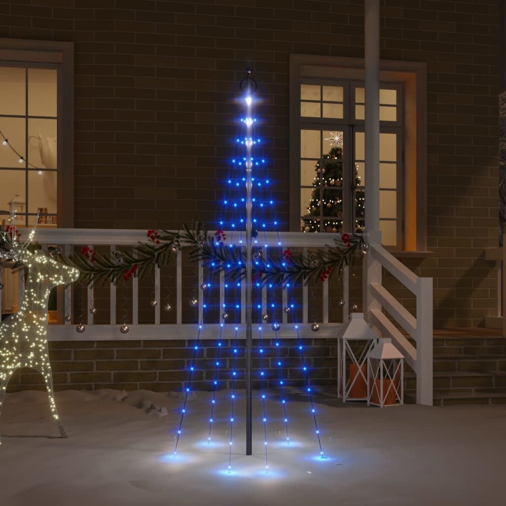 Vlaggenmast Kerstboom 732 Led's Meerkleurig 500 Cm