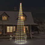 Vlaggenmast Kerstboom 732 Led's Meerkleurig 500 Cm