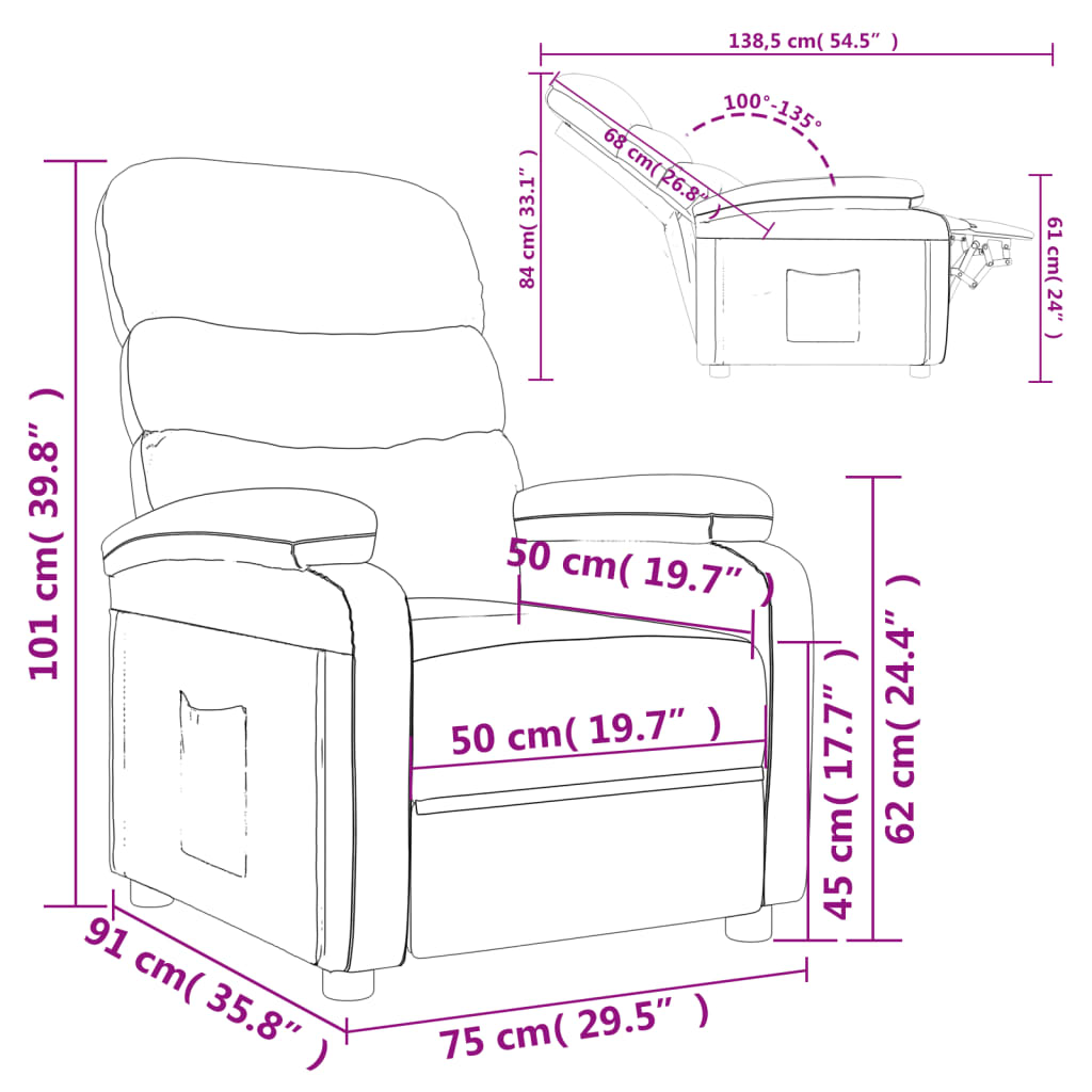 Fauteuil Verstelbaar Stof