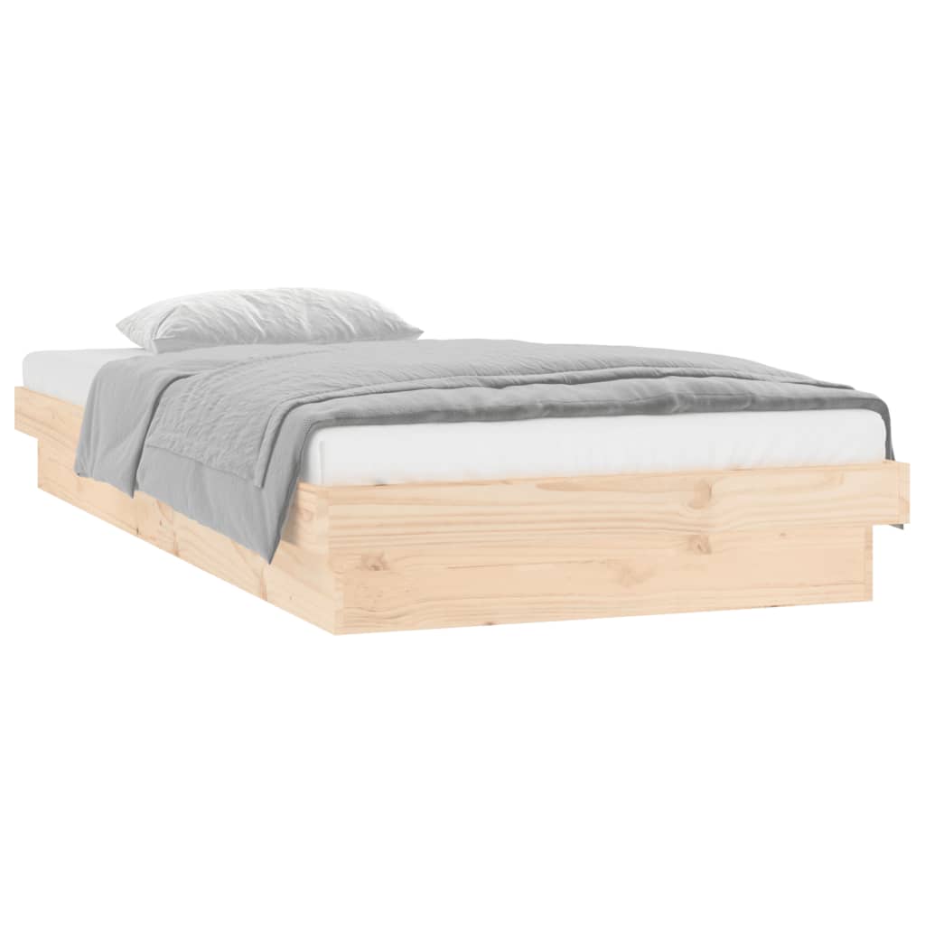 Bedframe Led Massief Hout