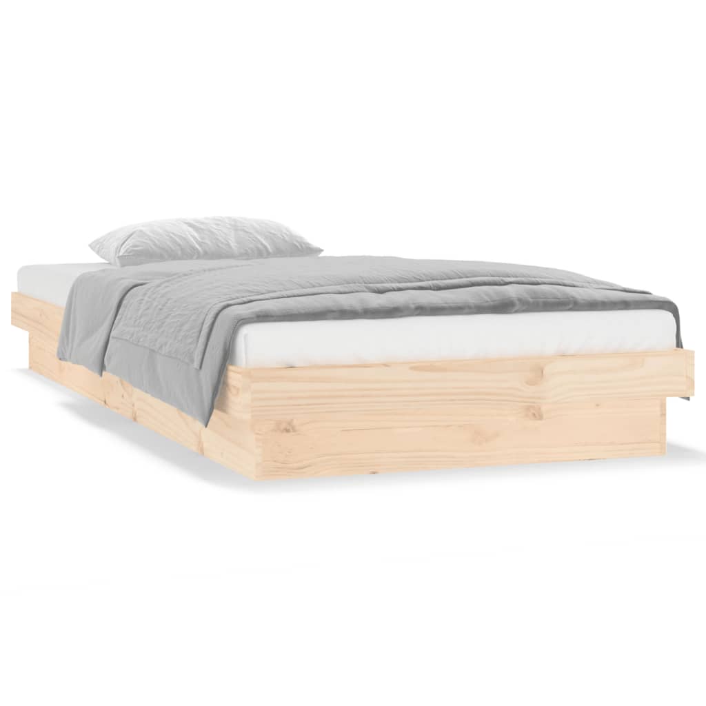 Bedframe Led Massief Hout