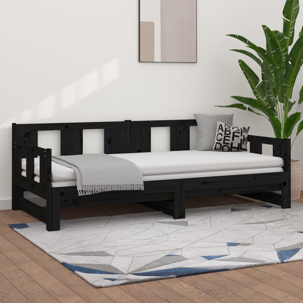 Slaapbank Uitschuifbaar Massief Grenenhout 2X(90X200) Cm
