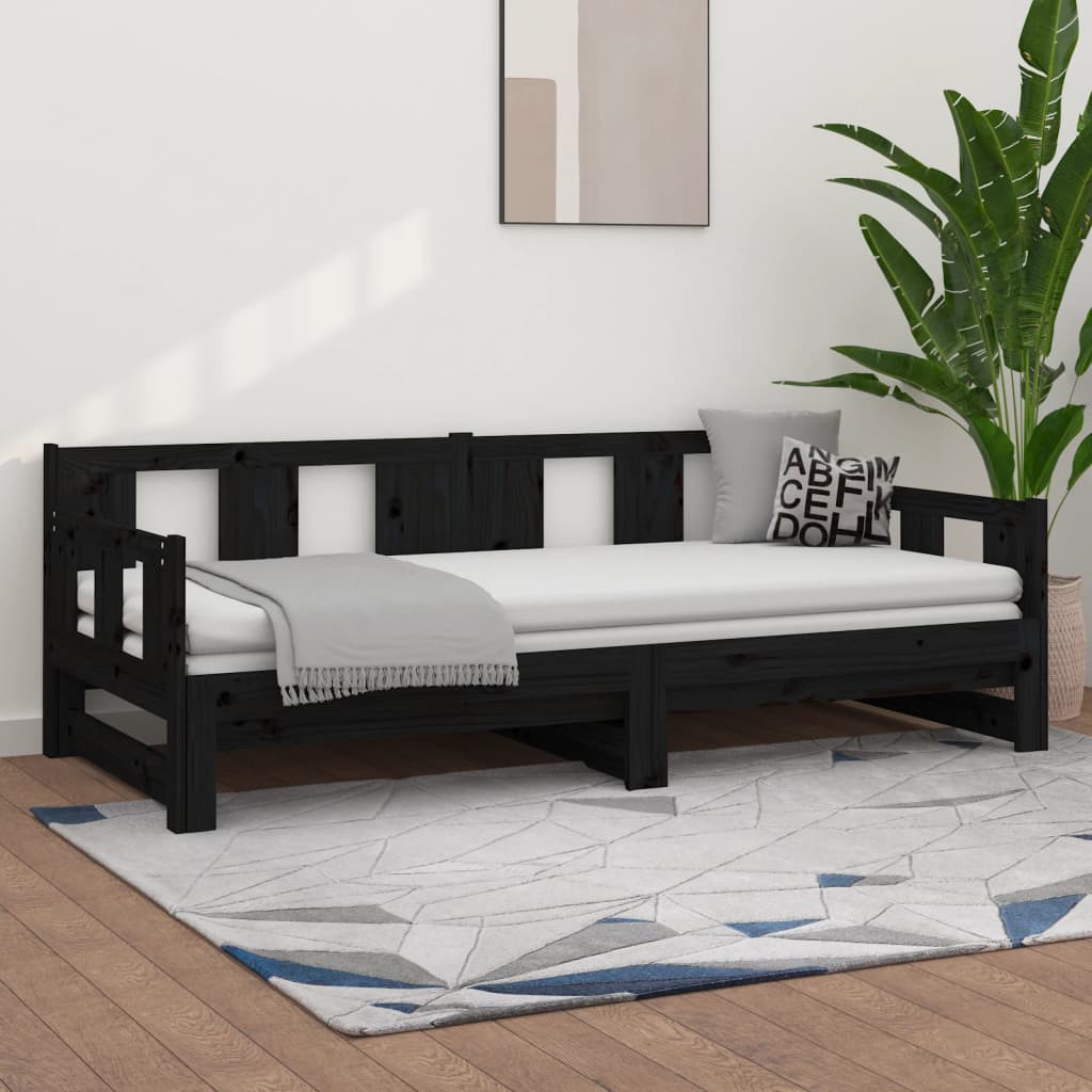 Slaapbank Uitschuifbaar Massief Grenenhout 2X(90X200) Cm