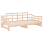 Slaapbank Uitschuifbaar Massief Grenenhout 2X(90X200) Cm