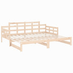 Slaapbank Uitschuifbaar Massief Grenenhout 2X(90X200) Cm