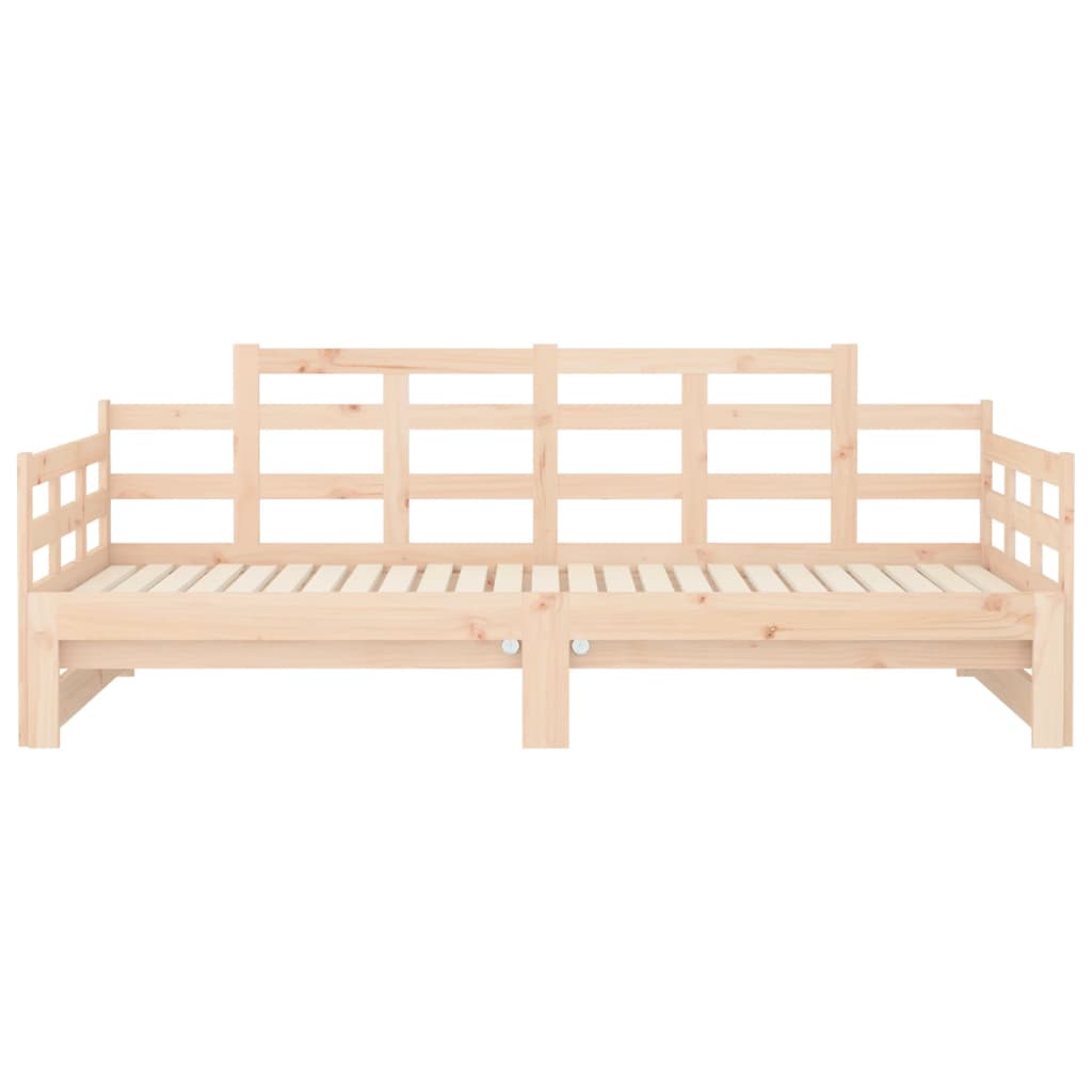 Slaapbank Uitschuifbaar Massief Grenenhout 2X(90X200) Cm