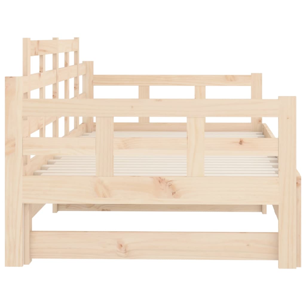 Slaapbank Uitschuifbaar Massief Grenenhout 2X(90X200) Cm