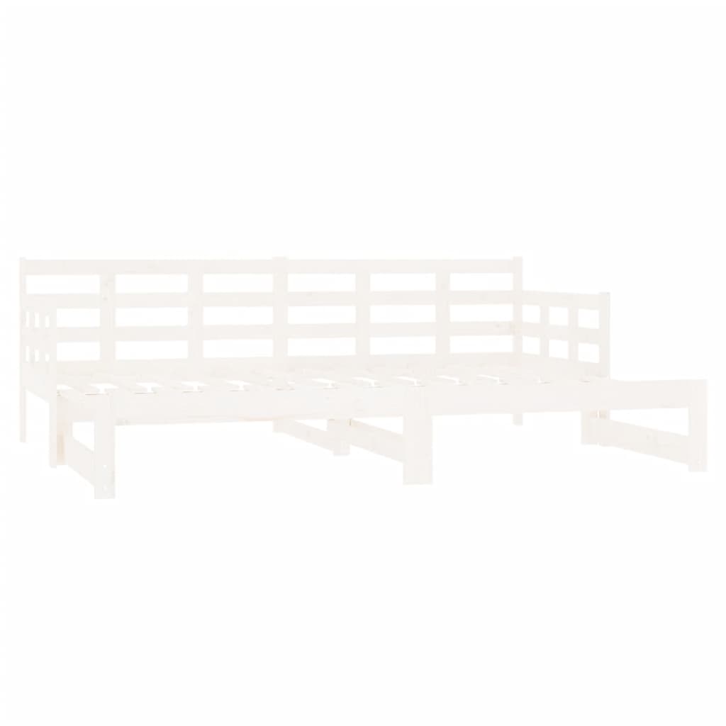 Slaapbank Uitschuifbaar Massief Grenenhout 2X(90X200) Cm
