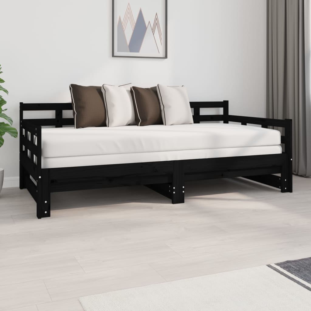 Slaapbank Uitschuifbaar Massief Grenenhout 2X(90X200) Cm