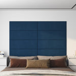 Wandpanelen 1,08 M² Fluweel Blauw