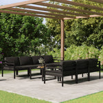 6-Delige Loungeset Met Kussens Aluminium Antracietkleurig