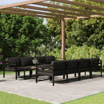 6-Delige Loungeset Met Kussens Aluminium Antracietkleurig