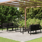 6-Delige Loungeset Met Kussens Aluminium Antracietkleurig