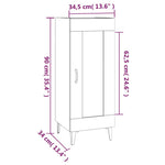 Dressoir 34,5X34X90 Cm Bewerkt Hout
