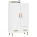 Hoge Kast 70X31X115 Cm Bewerkt Hout
