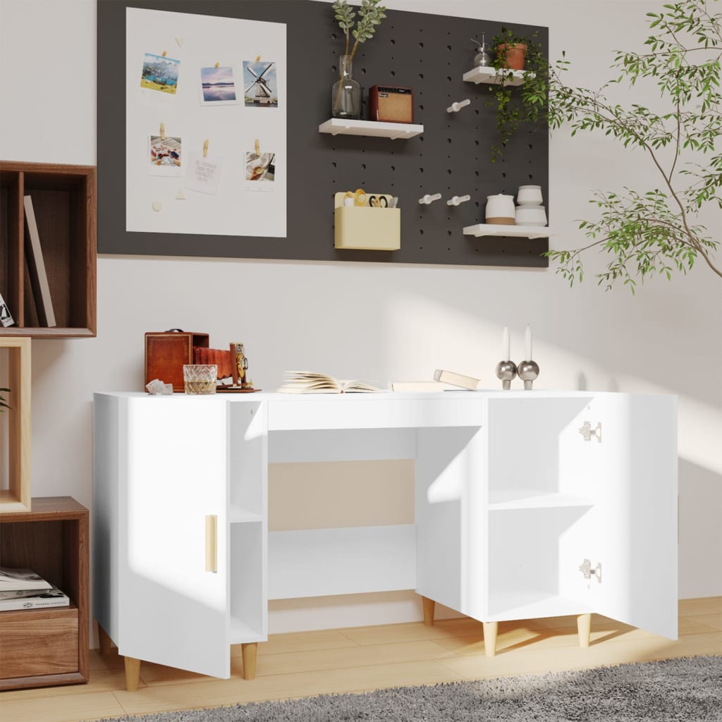 Bureau 140X50X75 Cm Bewerkt Hout