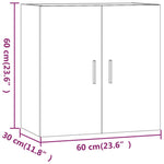 Wandkast 60X30X60 Cm Bewerkt Hout