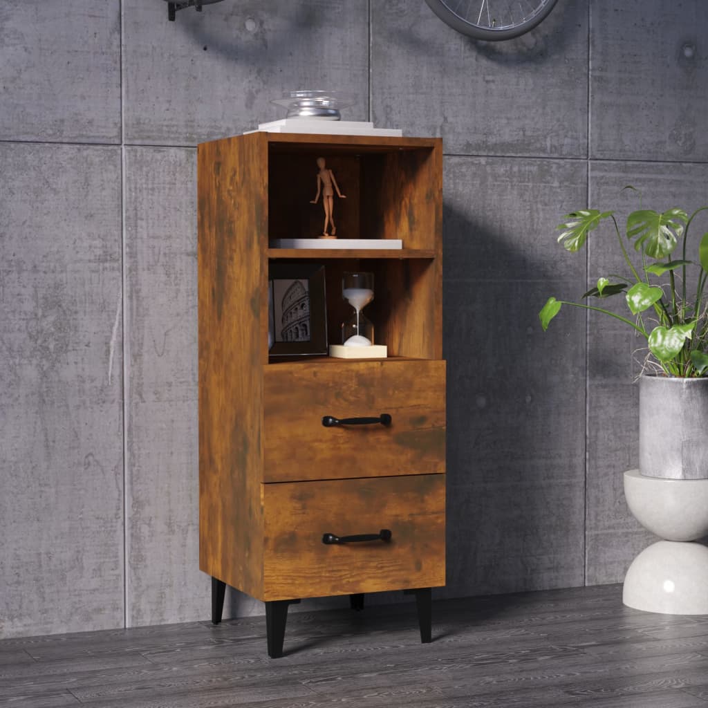 Dressoir 34,5X34X90 Cm Bewerkt Hout