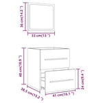 Badkamerkast Met Spiegel 41X38,5X48 Cm Kleurig