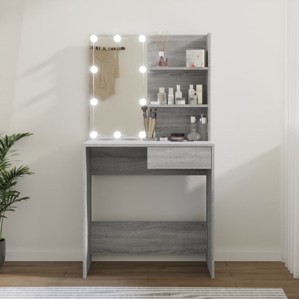 Kaptafel Met Led-Verlichting 74,5X40X141 Cm