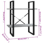 Boekenkast Eikenkleurig Grijs Sonoma