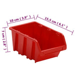 Sorteersysteemset 77X39 Cm Polypropeen Rood En Zwart