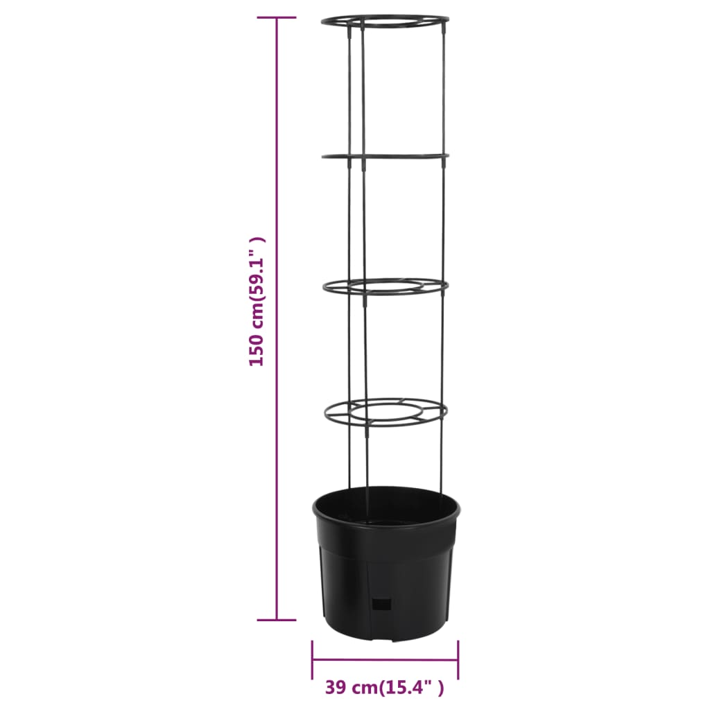 Tomatenkweekpot Ø39X150 Cm Polypropeen Antracietkleurig