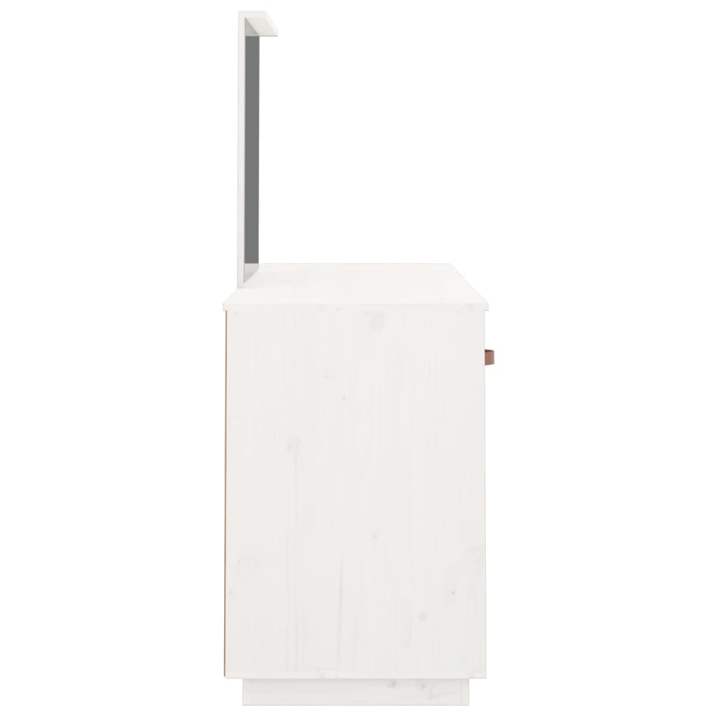 Kaptafelset Met Spiegel Massief Grenenhout