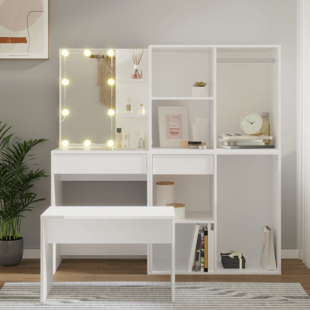 Kaptafelset Met Led's Bewerkt Hout