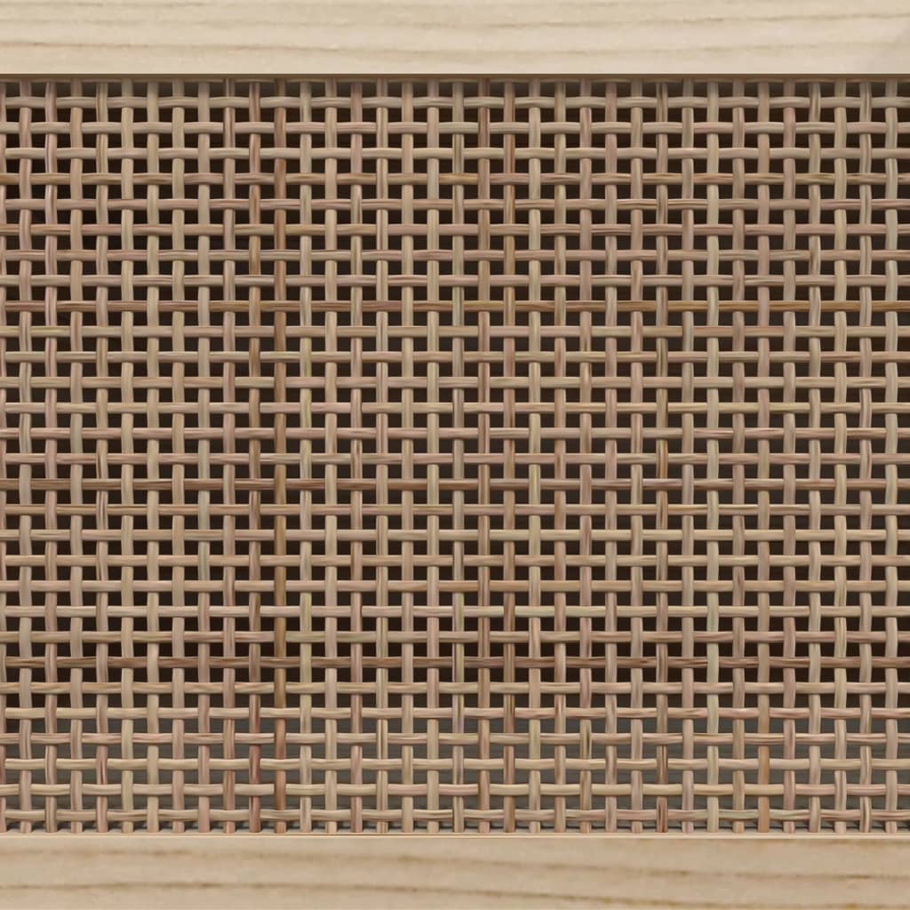 Tv-Meubel 05X30X40 Cm Massief Grenenhout En Rattan