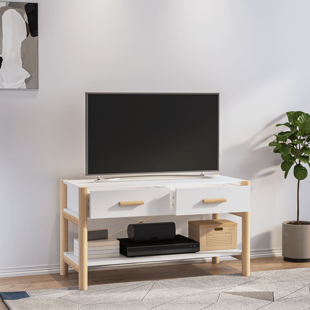 Tv-Meubel 82X38X45 Cm Bewerkt Hout