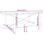 Salontafel 110X48X40 Cm Bewerkt Hout