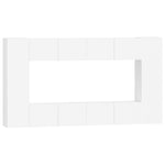 8-Delige Tv-Meubelset Bewerkt Hout