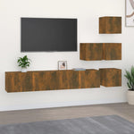 Tv-Wandmeubel Bewerkt Hout Kleurig