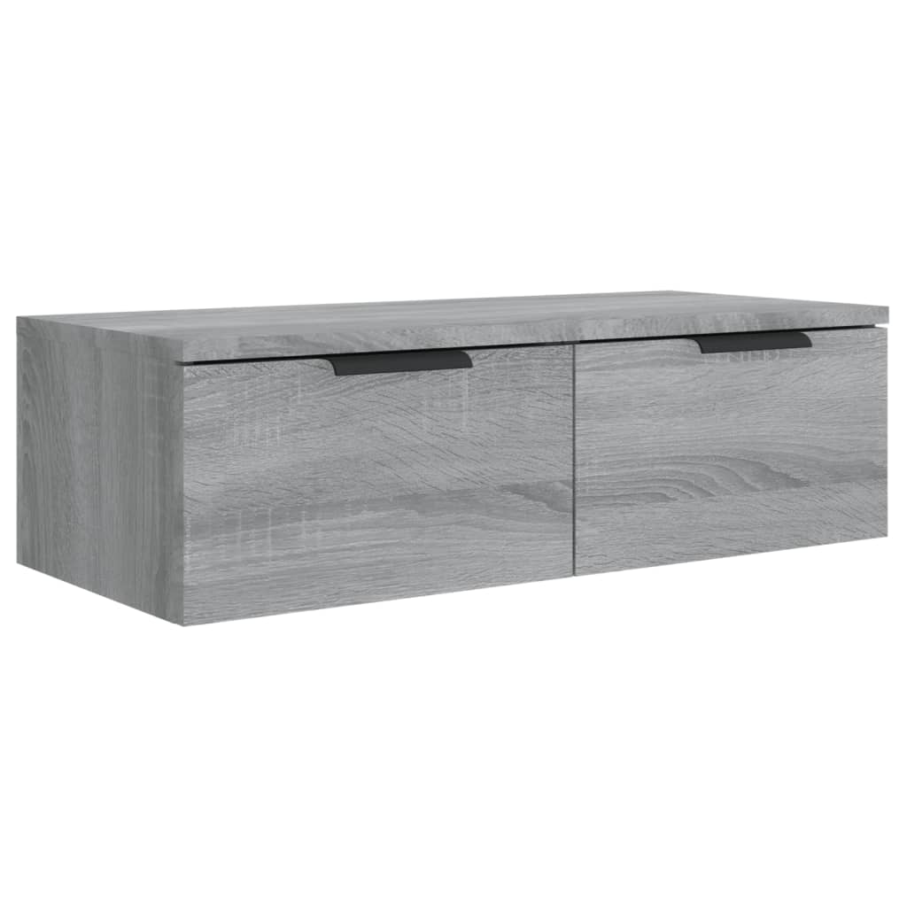 Wandkasten 68X30X20 Cm Bewerkt Hout Eiken