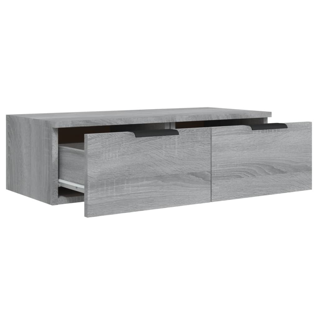 Wandkasten 68X30X20 Cm Bewerkt Hout Eiken