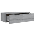 Wandkasten 68X30X20 Cm Bewerkt Hout Eiken