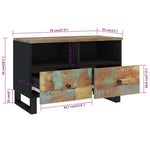 Tv-Meubel 70X33X46Cm Massief Teruggewonnen Hout