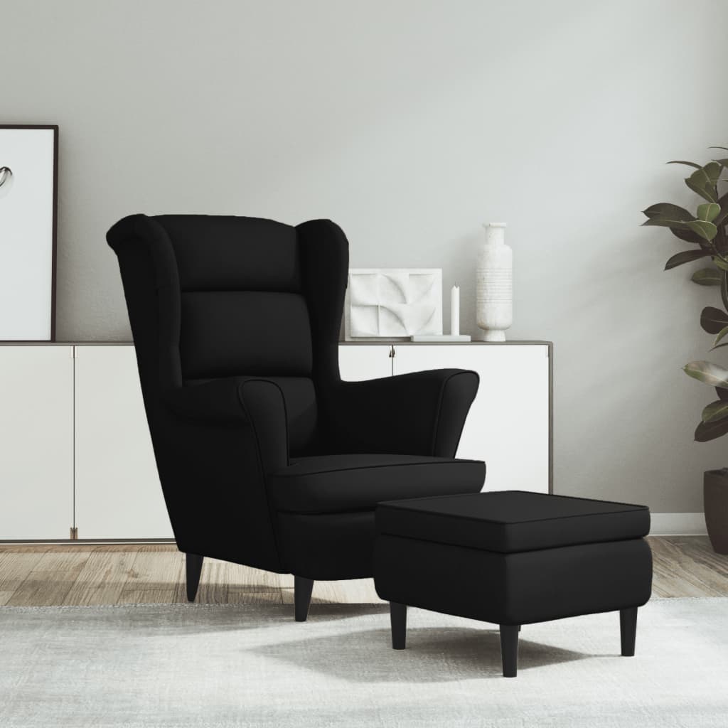 Fauteuil Met Voetenbank Fluweel