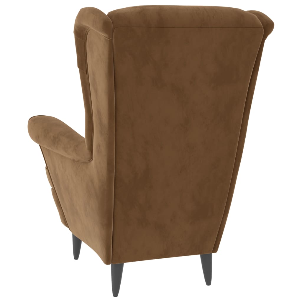 Fauteuil Met Voetenbank Fluweel