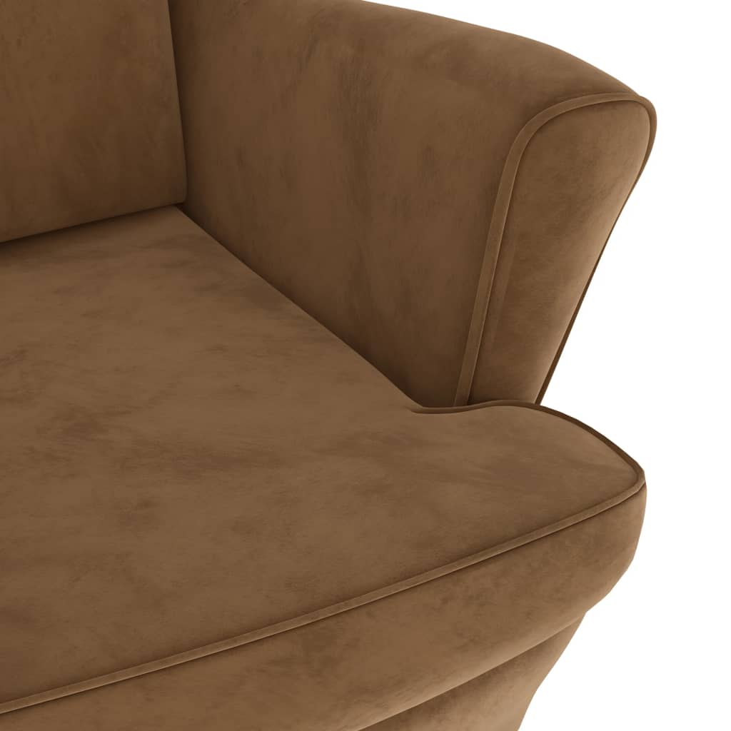 Fauteuil Met Voetenbank Fluweel