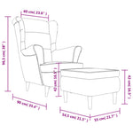 Fauteuil Met Voetenbank Fluweel