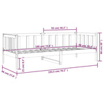 Slaapbank Zonder Matras 90X190 Cm Massief Grenenhout
