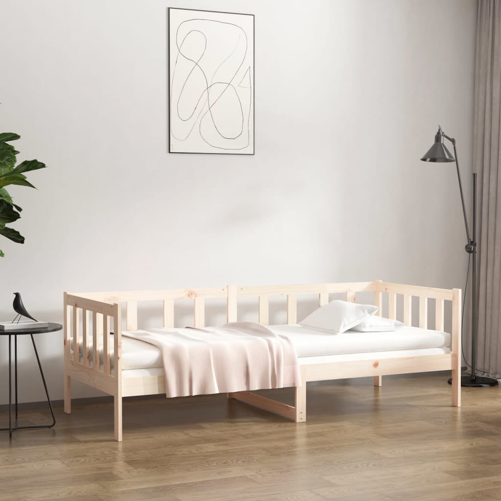 Slaapbank Zonder Matras 90X190 Cm Massief Grenenhout