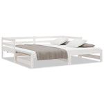 Slaapbank Uitschuifbaar Massief Grenenhout 2X(90X190) Cm