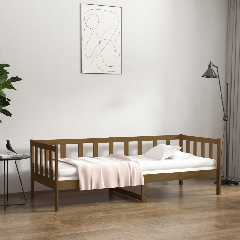 Slaapbank Zonder Matras 80X200 Cm Massief Grenenhout
